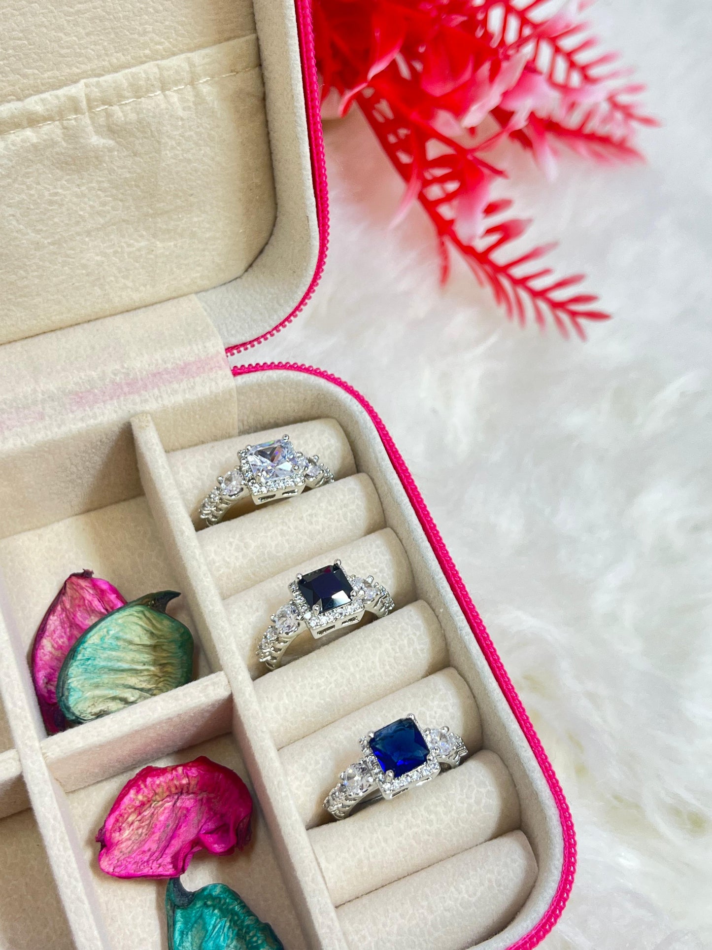 Square Diamond Adjustable Ring