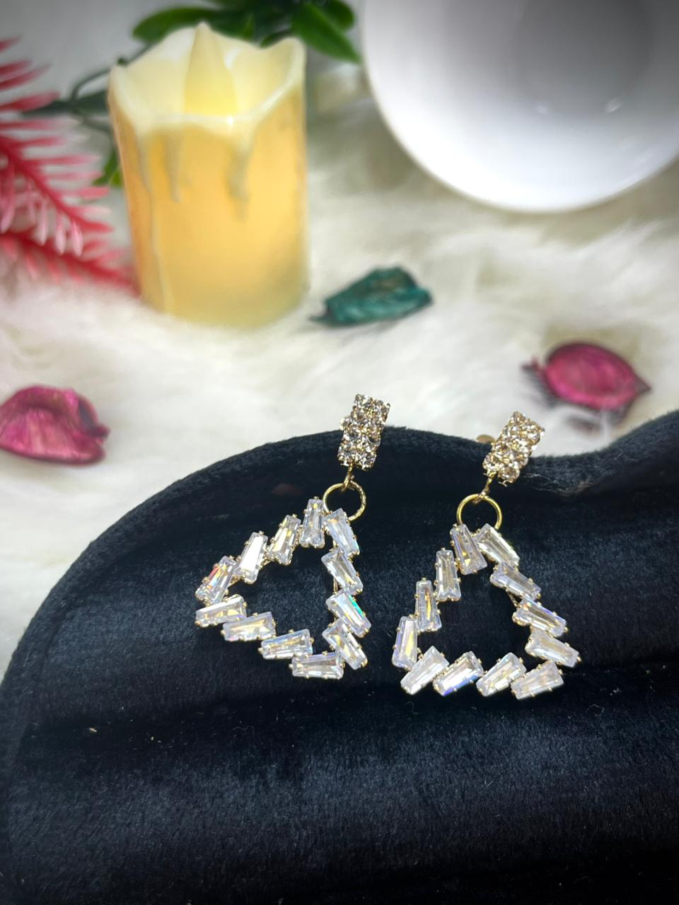 Crystal Pearl Drop Earrings