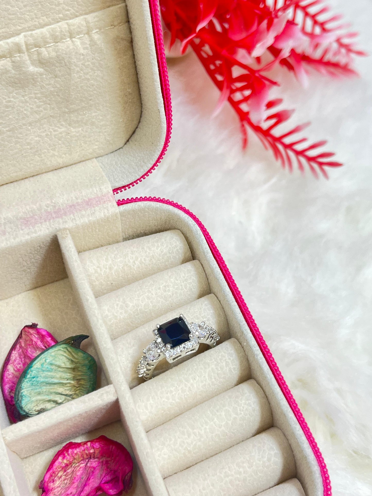 Square Diamond Adjustable Ring