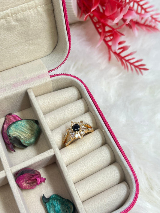 Star Stone Adjustable Ring (Golden)